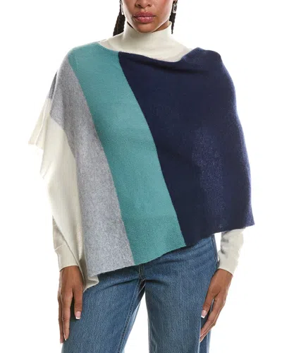 Portolano 100% Cashmere Poncho In Multi
