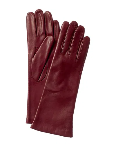 Portolano 4-button Cashmere-lined Leather Gloves In Red