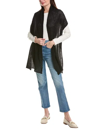 Portolano Lightweight Wrap In All Over Openwork St In Black