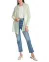 Portolano All Over Openwork Lightweight Wool-blend Wrap In Blue