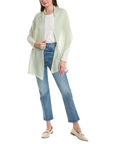 Portolano All Over Openwork Lightweight Wool-blend Wrap In Blue