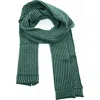 Portolano Alternating Color Rib Scarf In Green