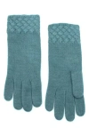 Portolano Basket Weave Gloves In Blue