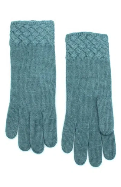 Portolano Basket Weave Gloves In Blue