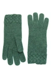 Portolano Basket Weave Gloves In Green