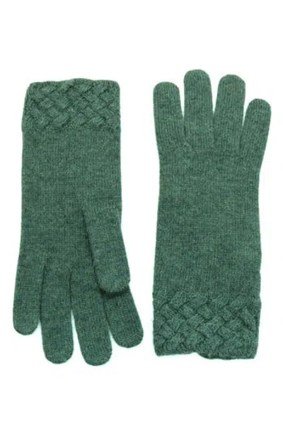 Portolano Basket Weave Gloves In Green