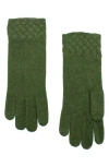 Portolano Basket Weave Gloves In Green