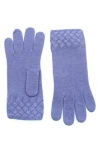 Portolano Basket Weave Gloves In Purple