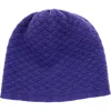 Portolano Basketweave Stitch Cashmere Beanie In Blue
