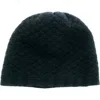 Portolano Basketweave Stitch Cashmere Beanie In Black