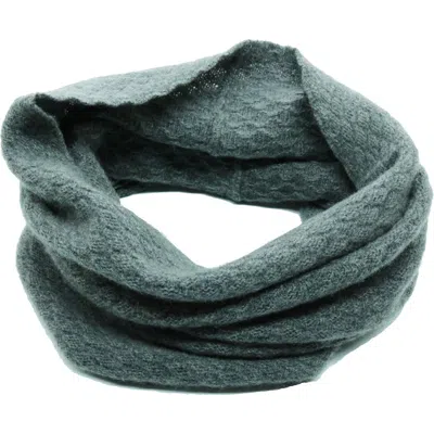 Portolano Basketweave Stitch Cashmere Infinity Scarf In Medium Grey