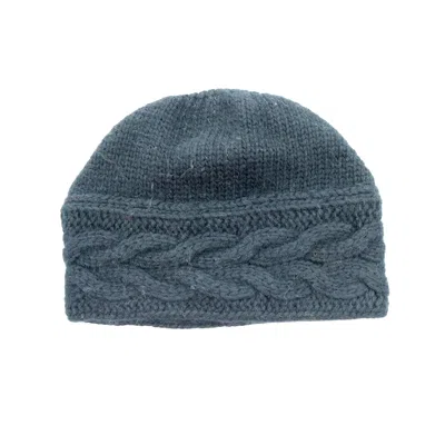 Portolano Beanie Hat With Cables In Black