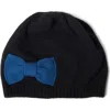 Portolano Beanie With Bow In Blue