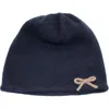 Portolano Bow Beanie In Blue
