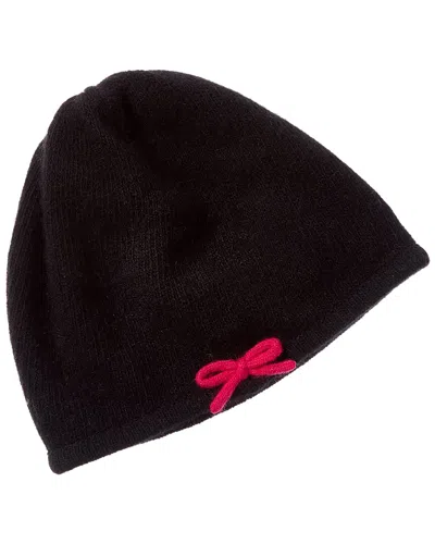 Portolano Bow Cashmere, Wool & Silk-blend Blend Hat In Black