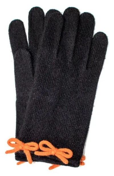 Portolano Bow Gloves In Black