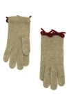 Portolano Bow Gloves In Green