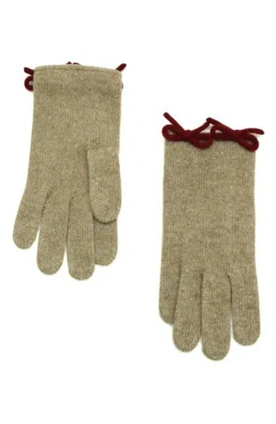 Portolano Bow Gloves In Green