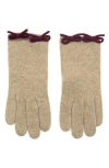 Portolano Bow Gloves In Neutral