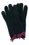 Portolano Bow Gloves In Black