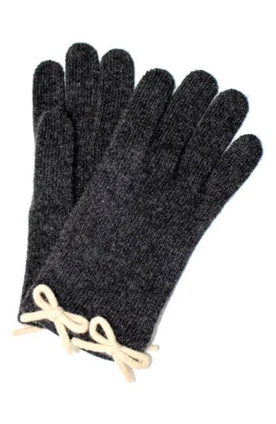 Portolano Bow Gloves In Gray
