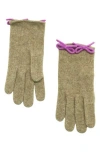 Portolano Bow Gloves In Green