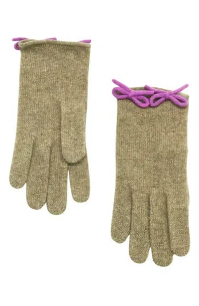 Portolano Bow Gloves In Green