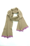 Portolano Bow Trim Scarf In Neutral