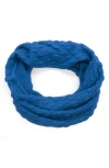 Portolano Bubble Stitched Infinity Scarf In Blue
