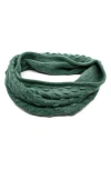 Portolano Bubble Stitched Infinity Scarf In Green
