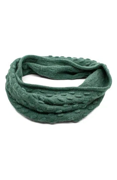Portolano Bubble Stitched Infinity Scarf In Green