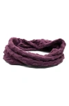 Portolano Bubble Stitched Infinity Scarf In Purple