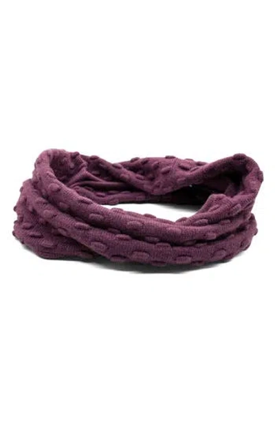 Portolano Bubble Stitched Infinity Scarf In Purple