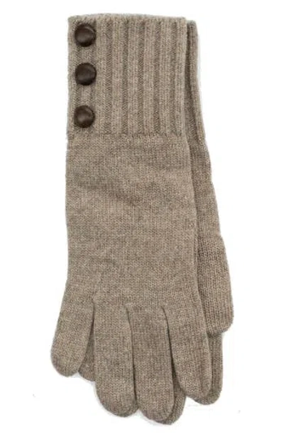 Portolano Buttoned Gloves In Gray