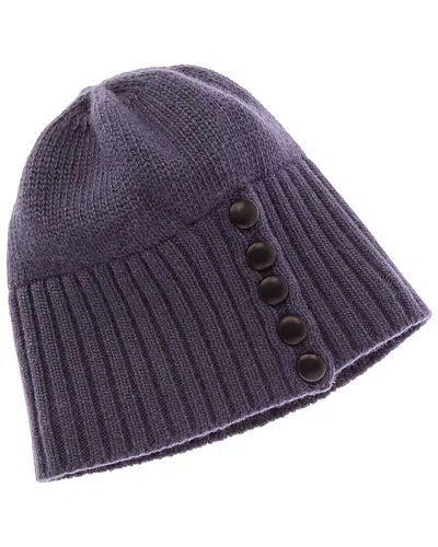 Portolano Buttons Wool & Cashmere-blend Hat In Grey