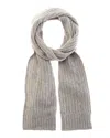 Portolano Cable Cashmere Scarf In Grey