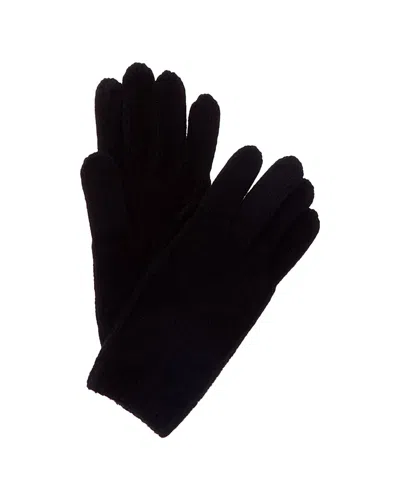 Portolano Cable Cashmere Tech Gloves In Black