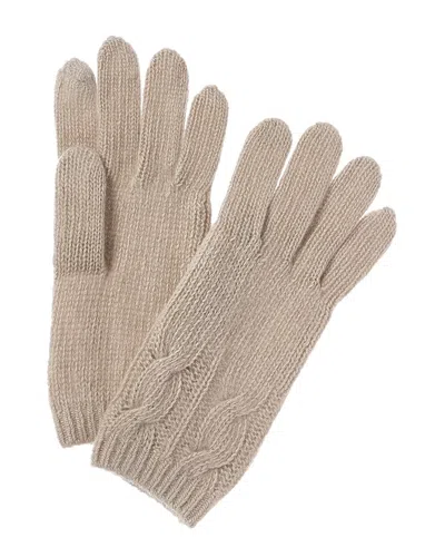 PORTOLANO CABLE CASHMERE TECH GLOVES