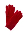 Portolano Cable Cashmere Tech Gloves In Red