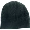 Portolano Cable Knit Cashmere Beanie In Black