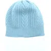 Portolano Cable Knit Cashmere Beanie In Blue