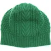 Portolano Cable Knit Cashmere Beanie In Green