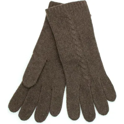 Portolano Cable Knit Cashmere Gloves In Multi