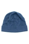 Portolano Cable Knit Cuff Beanie In Beany Navy