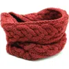 Portolano Cable Knit Merino Wool Infinity Scarf In Red