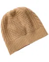 Portolano Cables Design Cashmere Beanie In Brown