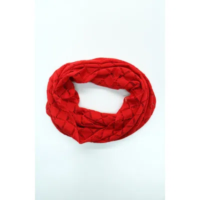 Portolano Cashmere And Silk Loop Scarf In Red