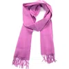 Portolano Cashmere And Wool Scarf With Fringes In Purple