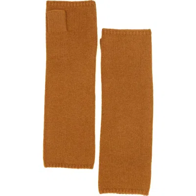 Portolano Cashmere Arm Warmers In Brown