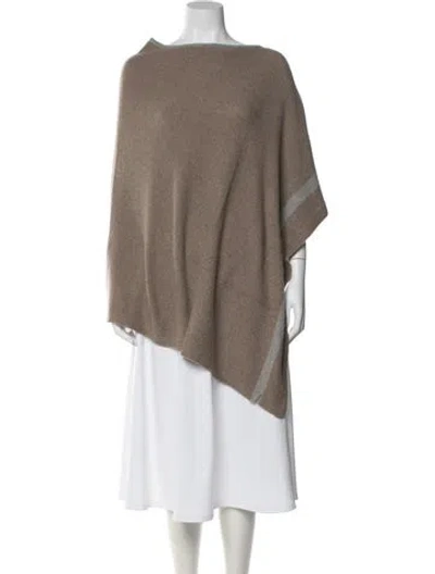 Pre-owned Portolano Cashmere Bateau Neckline Sweater In Neutrals